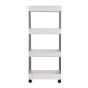 Storage Cart 4-Tier Slide Out Rolling Utility Cart Storage Organizer Shelf Rack