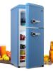 KRIB BLING 3.5Cu.Ft Compact Refrigerator Mini Fridge with Freezer, Small Refrigerator with 2 Door, 7 Level Thermostat Removable Shelves for Kitchen